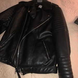 Zara leather biker jacket